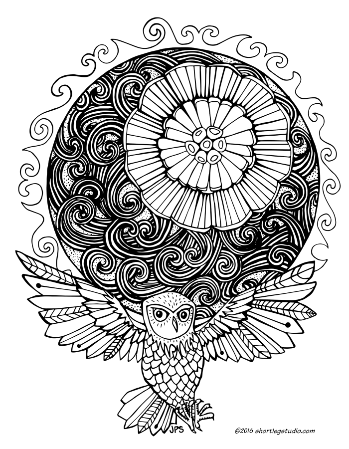 Flora and fauna coloring sheets â short leg studio