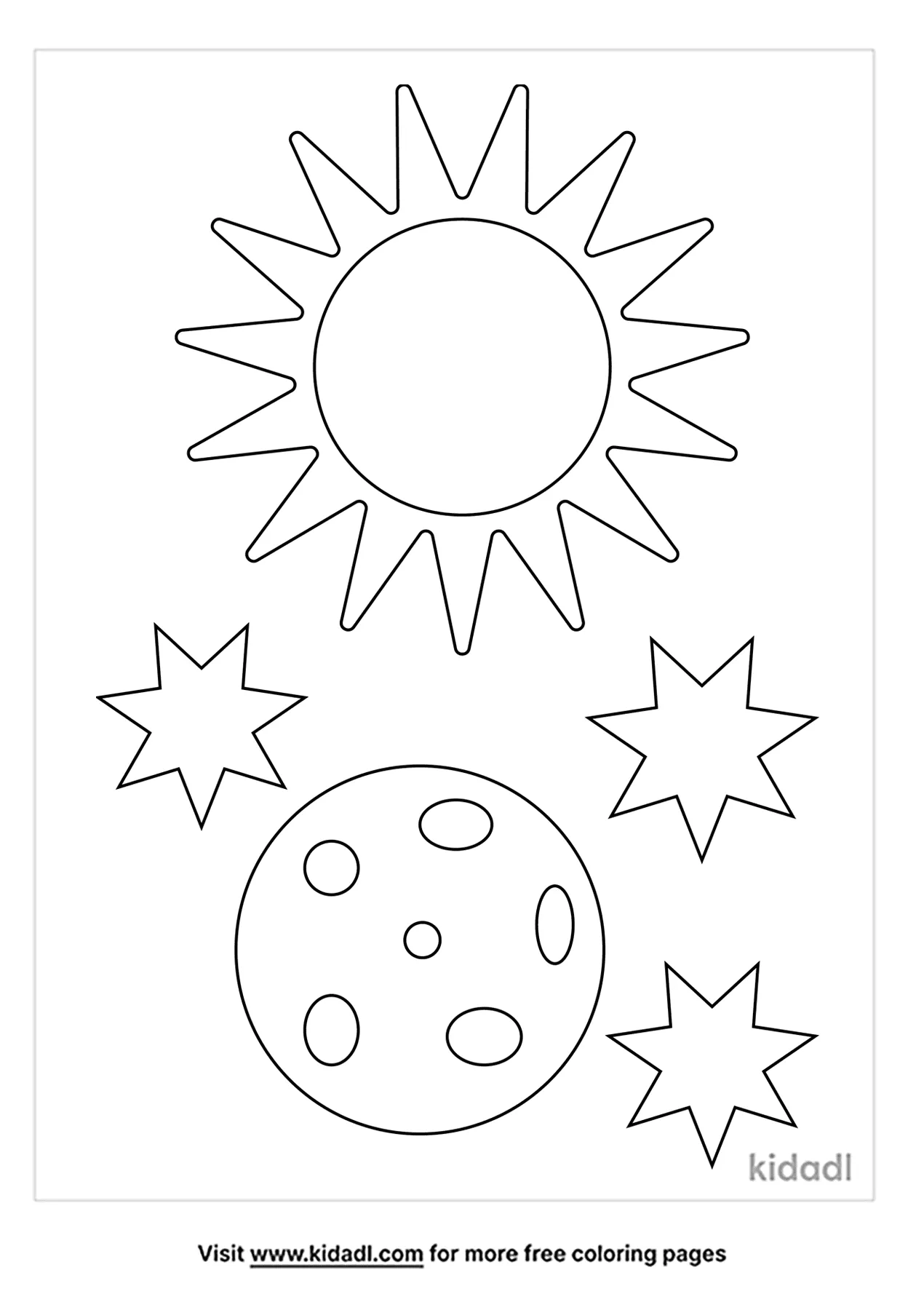 Free sun moon and stars coloring page coloring page printables