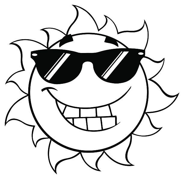 Free sun clipart black and white pictures