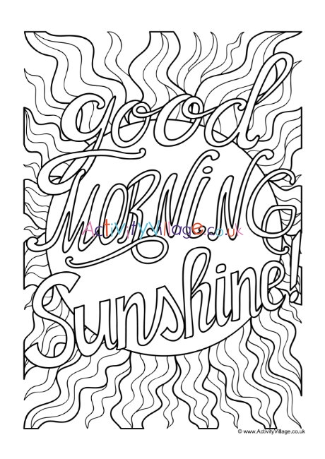 Good morning sunshine louring page