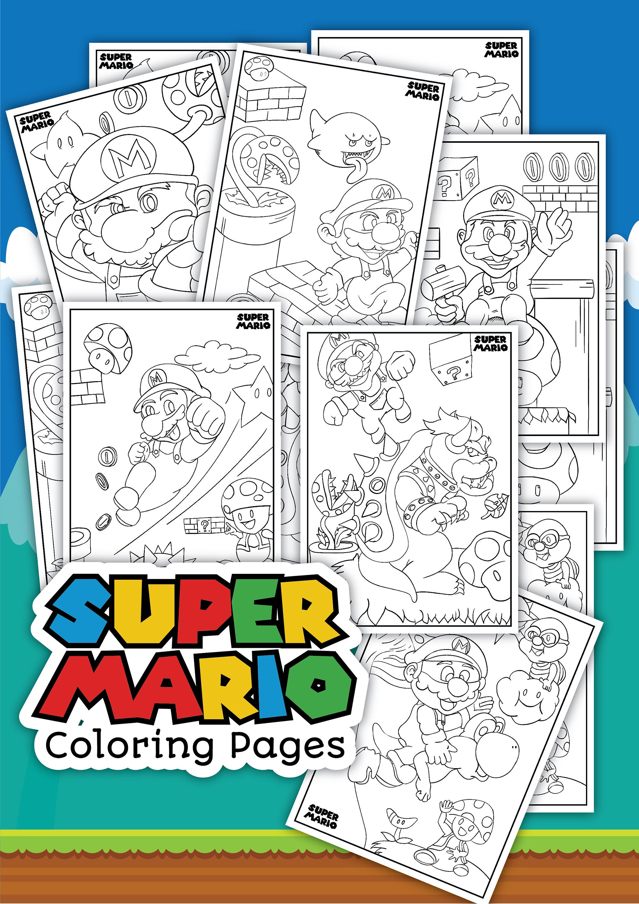 Mario coloring books