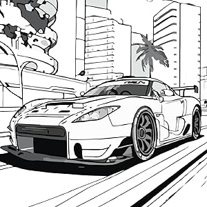 Exotic sports cars coloring book sport car coloring book for adults