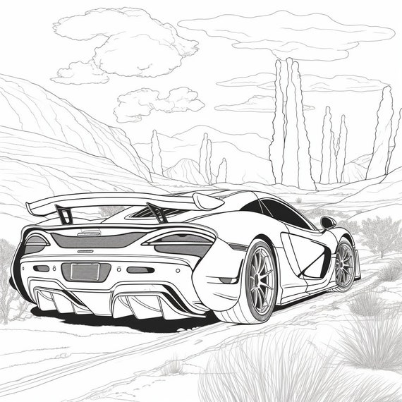 Coloring pages supercars coloring pages digital download printable coloring pages coloring pictures to print