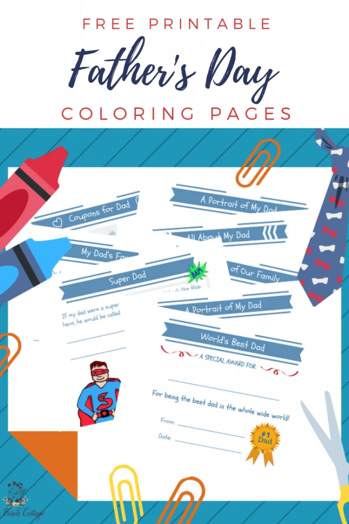 Fathers day coloring pages free printables