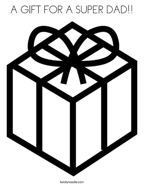 A gift for a super dad coloring page
