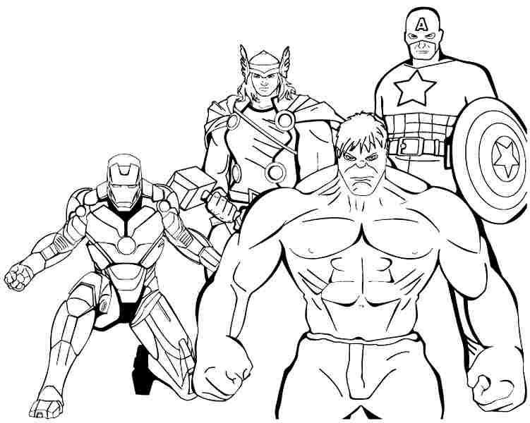 Superheroes â free printable coloring pages