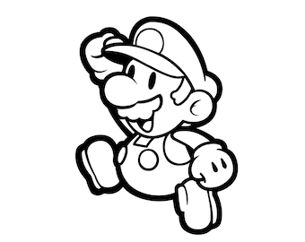 Super mario svg paper mario clipart silhouette cricut dxf ai svg eps