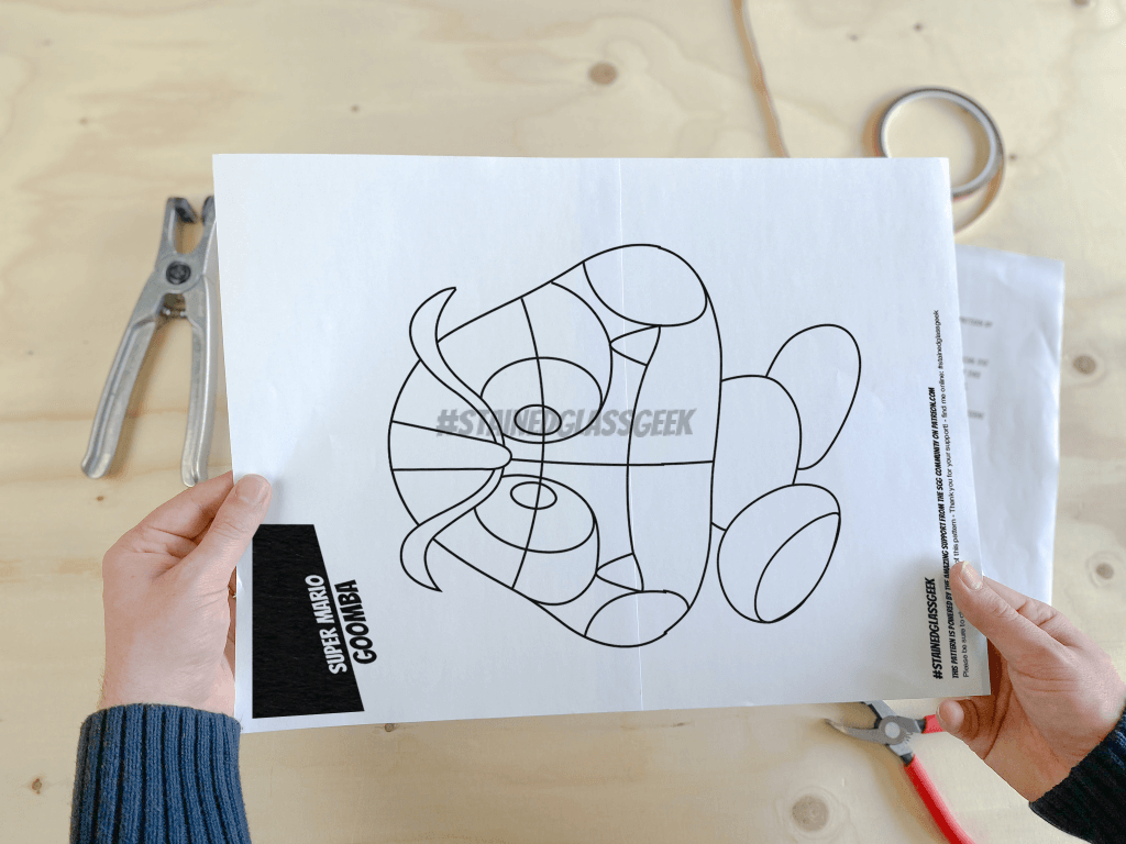 Goomba inspired stained glass pattern â stained glass geek