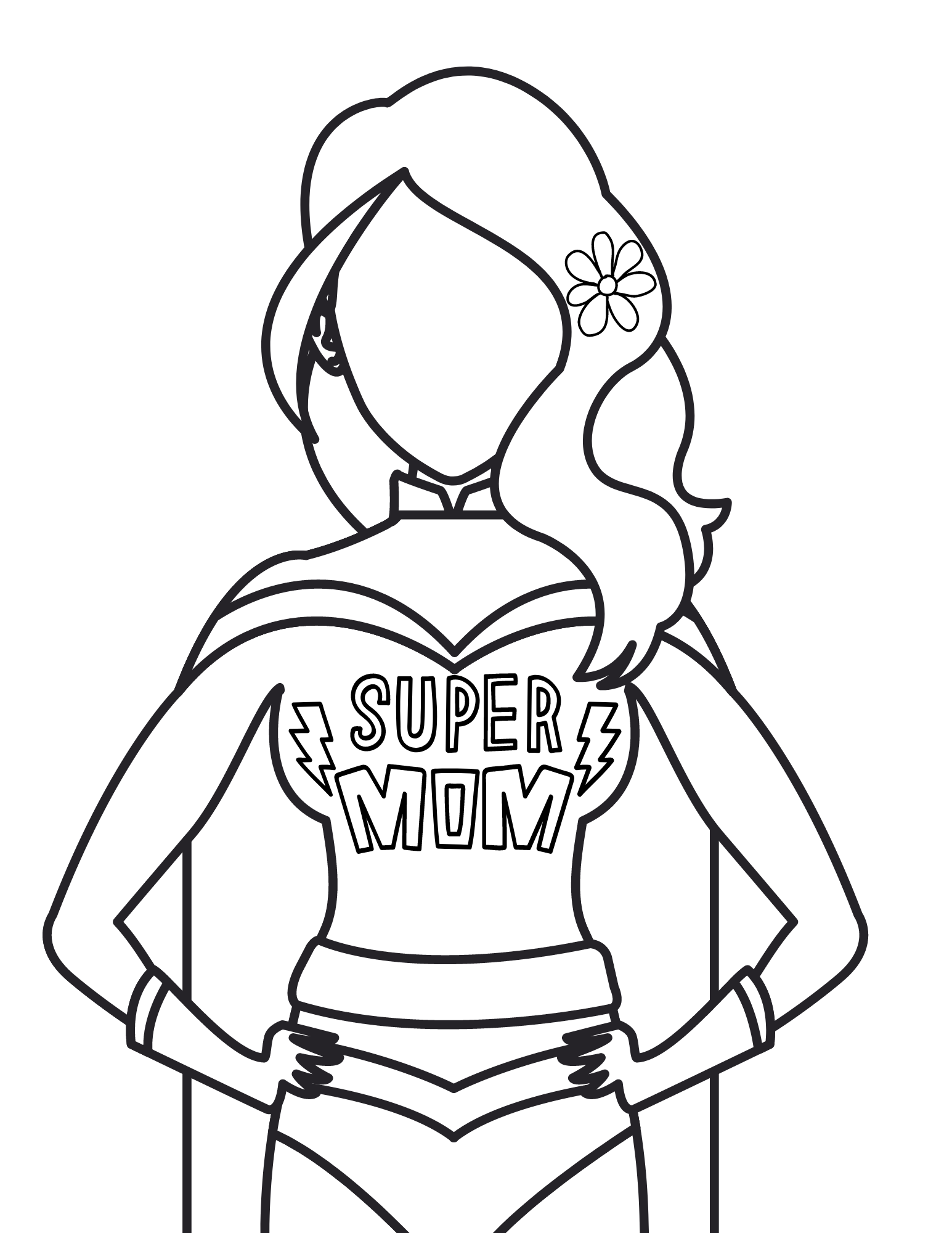 Happy mothers day flower coloring sheets â