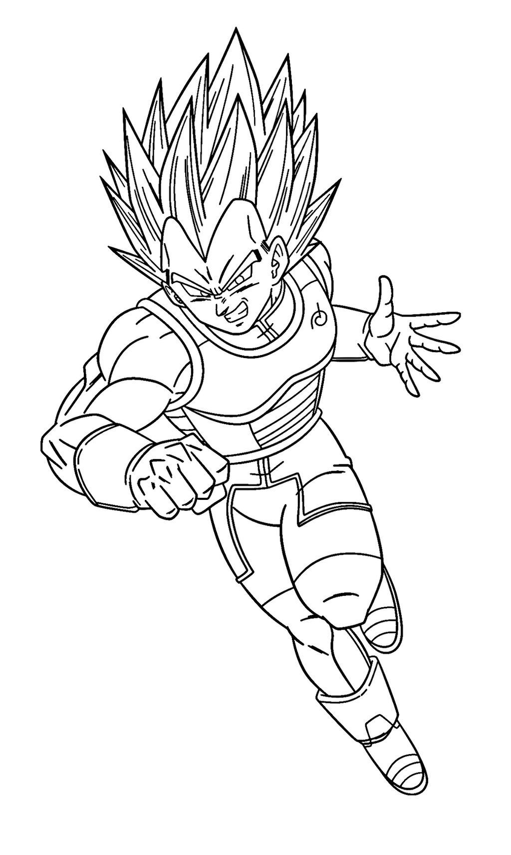 Super saiyan blue vegeta coloring page by sanorace on