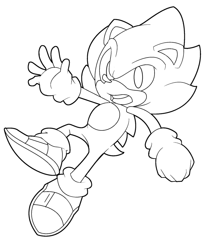 Super sonic coloring page by ten