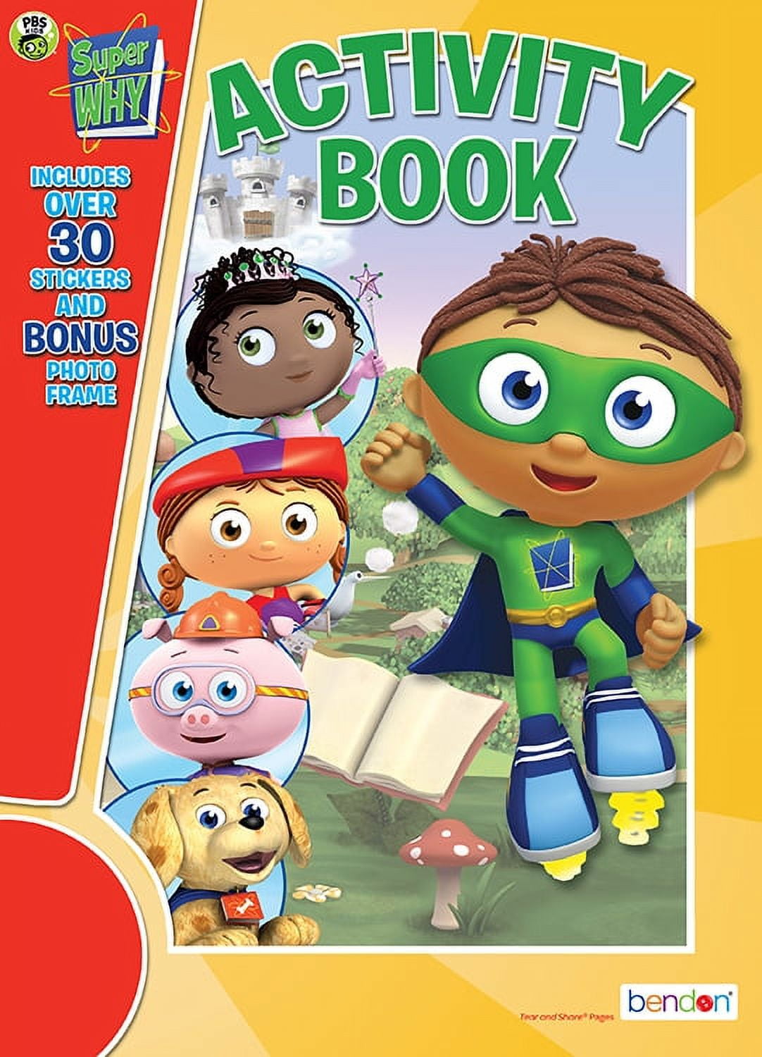 Bendon publishing pbs kids super why coloring activity book with stickers
