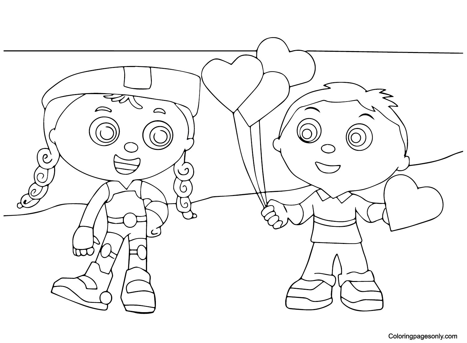 Wonder red with super why coloring page