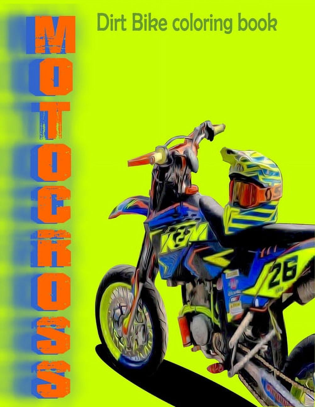 Dirt bike coloring book motocross coloring book motorcycles racing coloring book for adult and kids motocross stunts freestyle to color