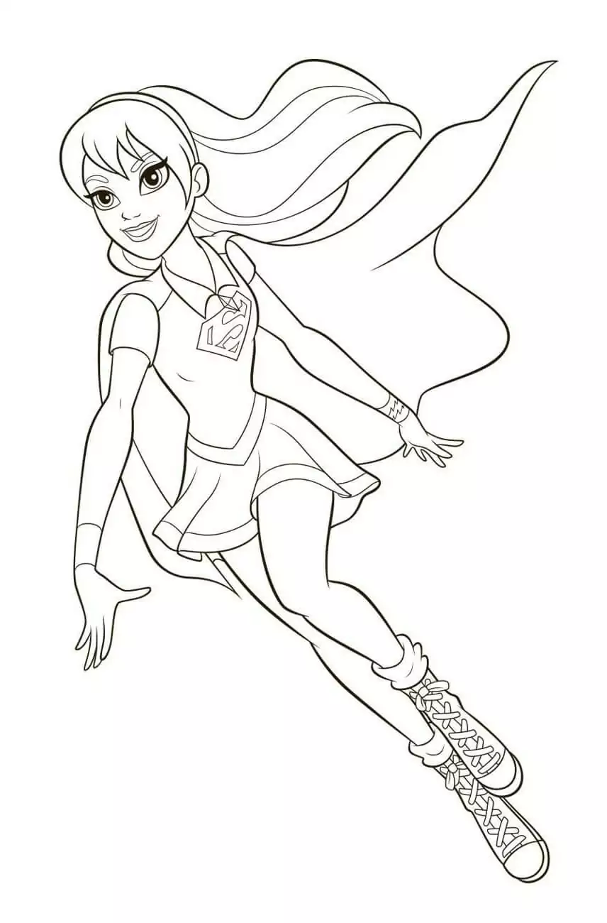 Supergirl from dc super hero girls fãrbung seite