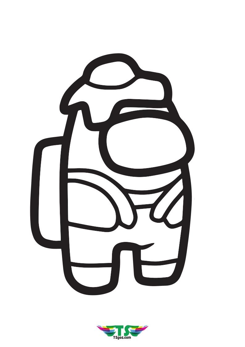 Easy among us character coloring page for kids coloring pages for kids coloring pages easy coloring pages