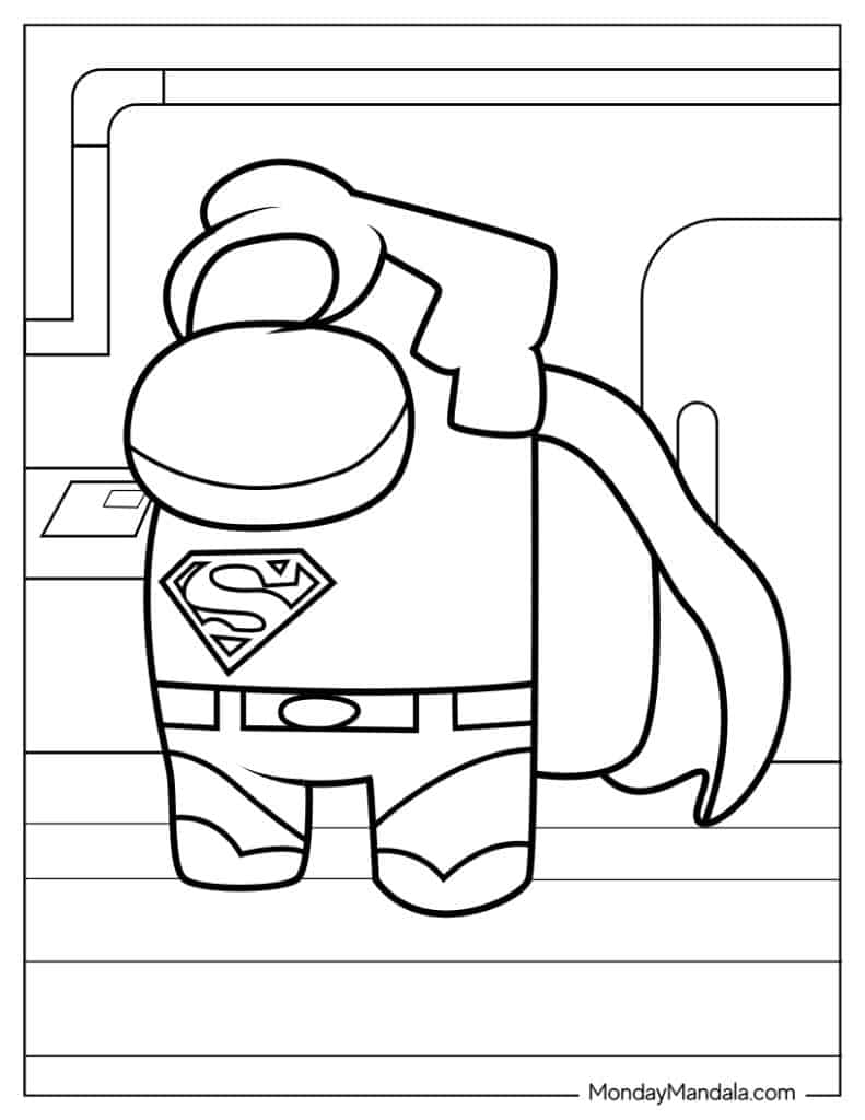 Among us coloring pages free pdf printables
