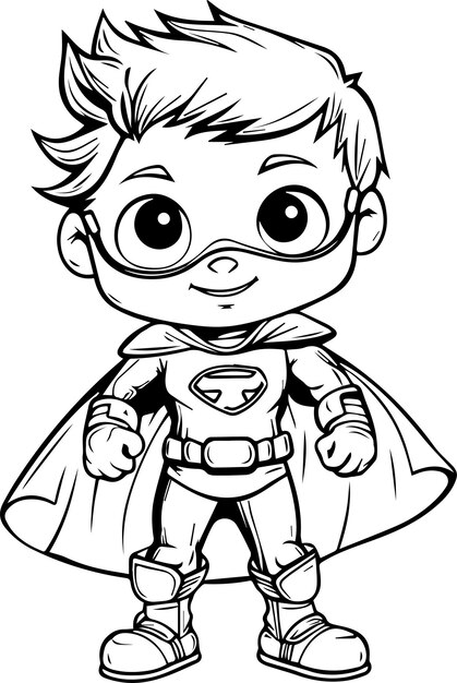 Page chibi superhero coloring book images