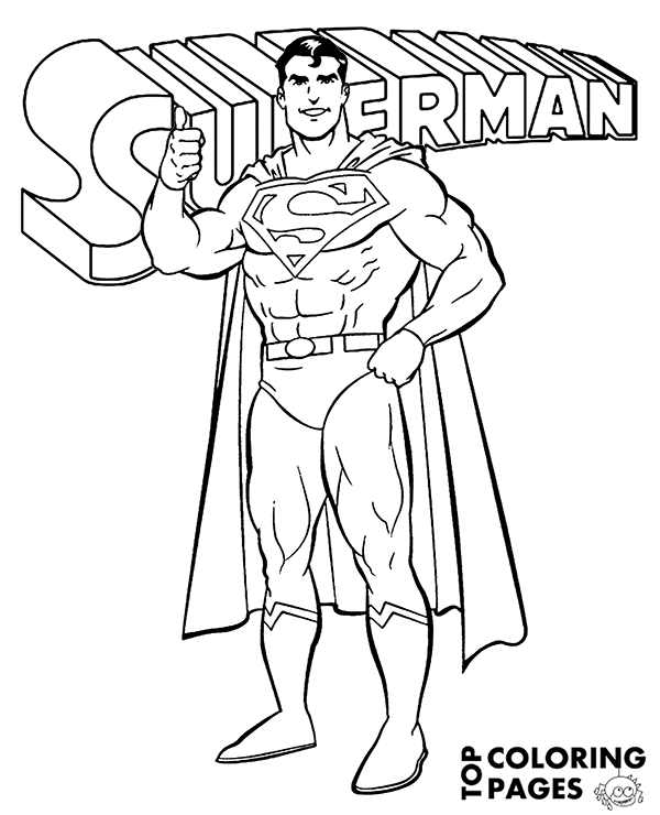 Superman logo on printable coloring page sheet