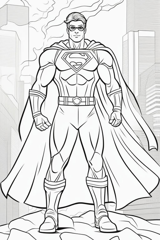 Superhero coloring pages