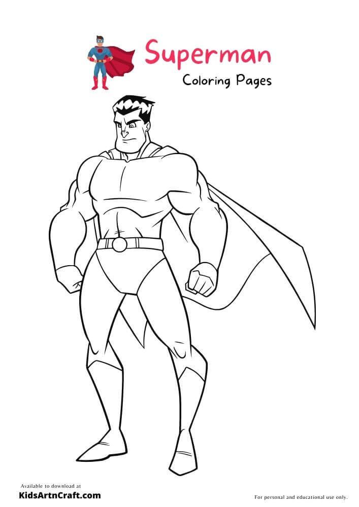 Superman coloring pages for kids â free printables