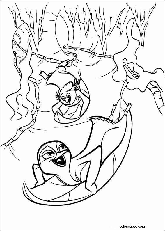 Surfs up coloring page