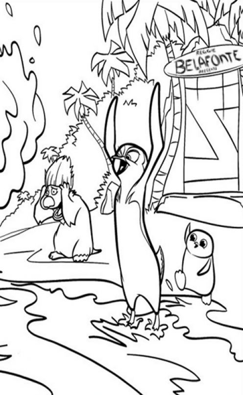Surfs up coloring page