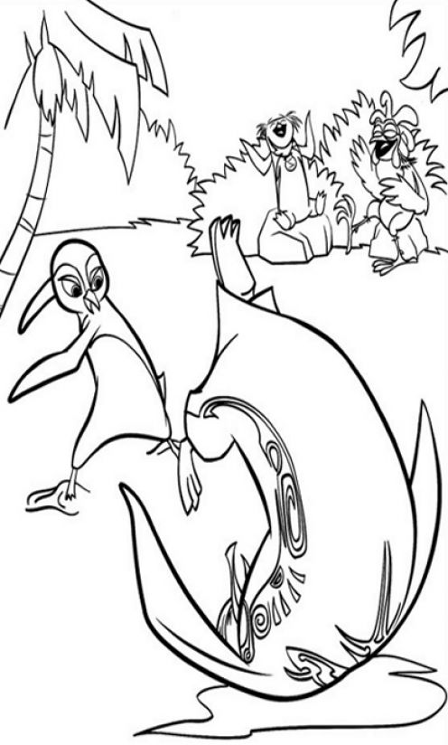 Surfs up coloring page