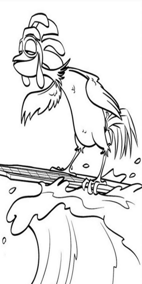 Surfs up coloring page