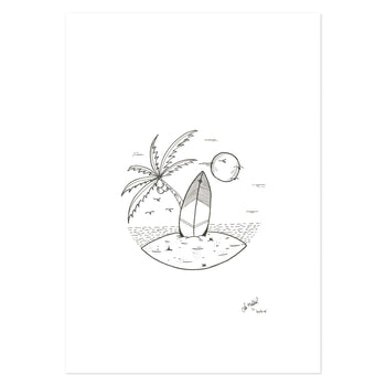 Surfs up by lor art print