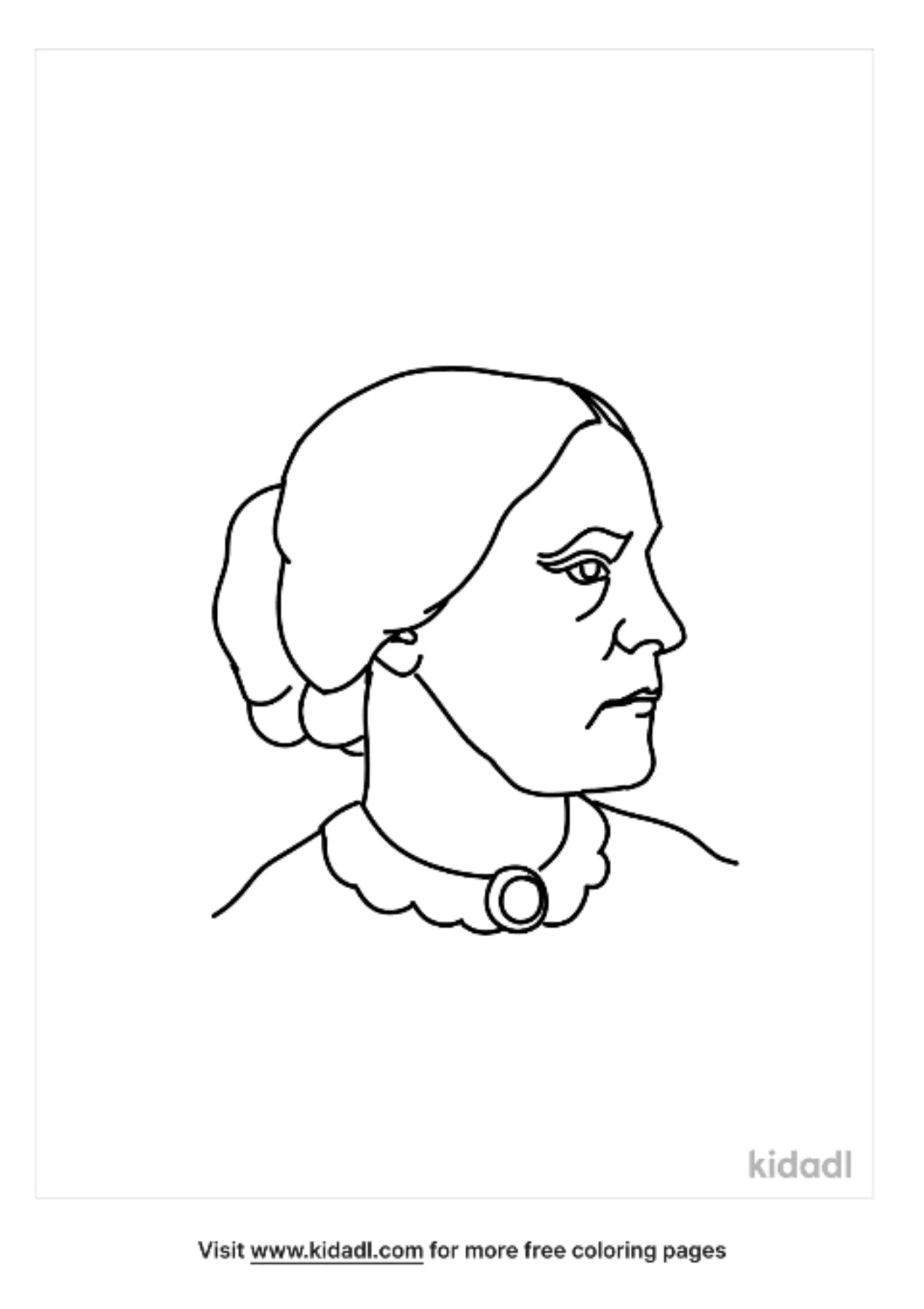 Free susan b anthony coloring page coloring page printables