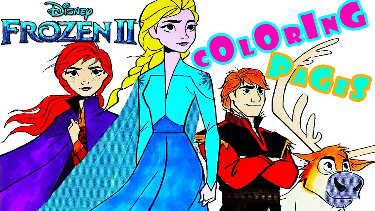 Frozen coloring pages elsa anna olaf kristoff sven new pages