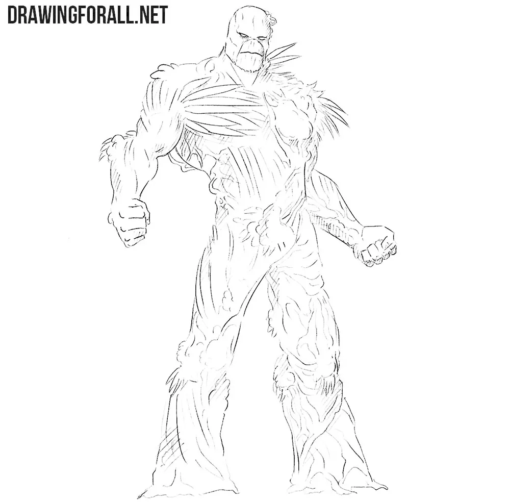 How to draw the swamp thing