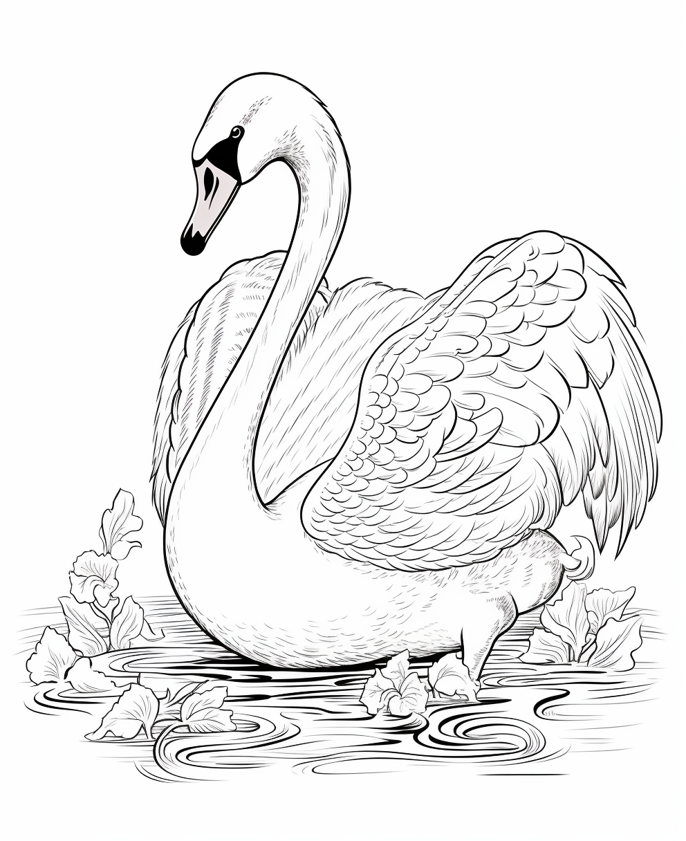 Swans coloring pages for children years old coloring pages