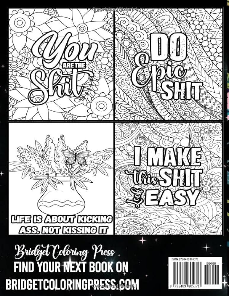 You are fucking awesome inspirational and motivational swear words coloring book for adult press bridget books