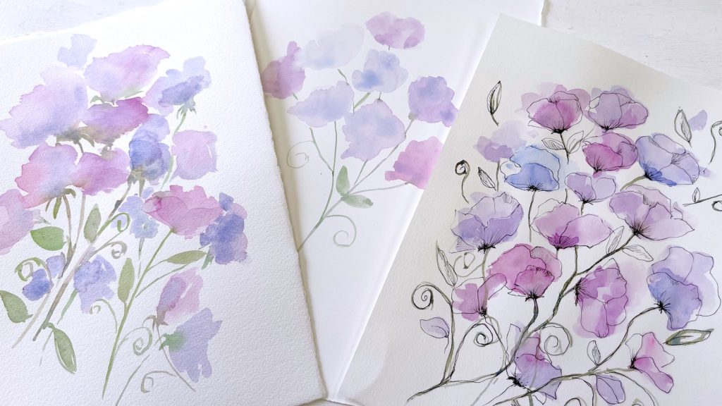 How to paint and draw sweet peas diane antone studio