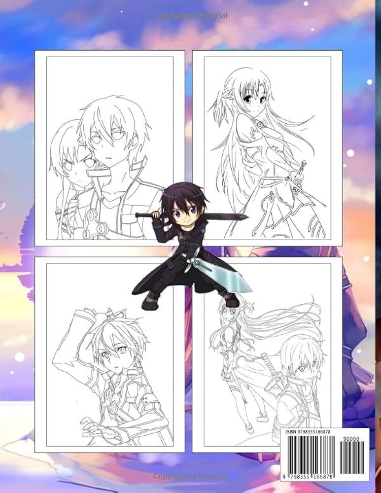 Swãrd áº rt onlánáº coloring book awesome coloring book with full of sword art online characters for your kids fans of sword art online anyone who likes to color by tyron valenti