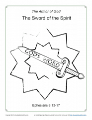 Sword of the spirit coloring page