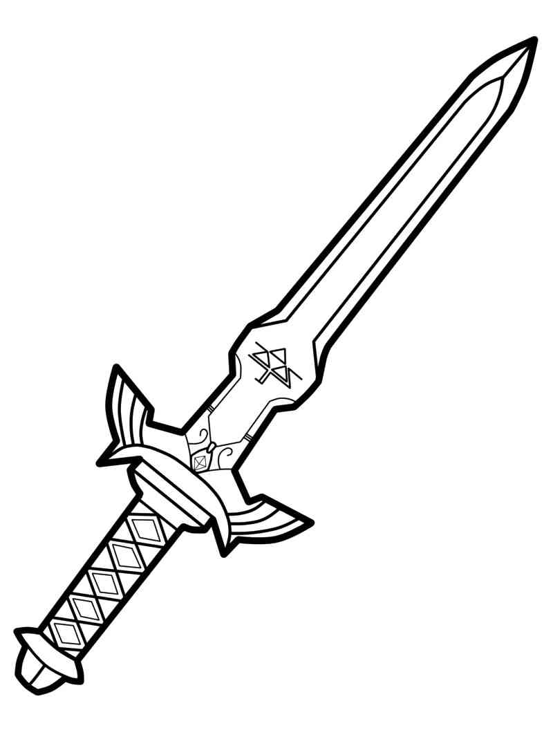 Sword coloring pages