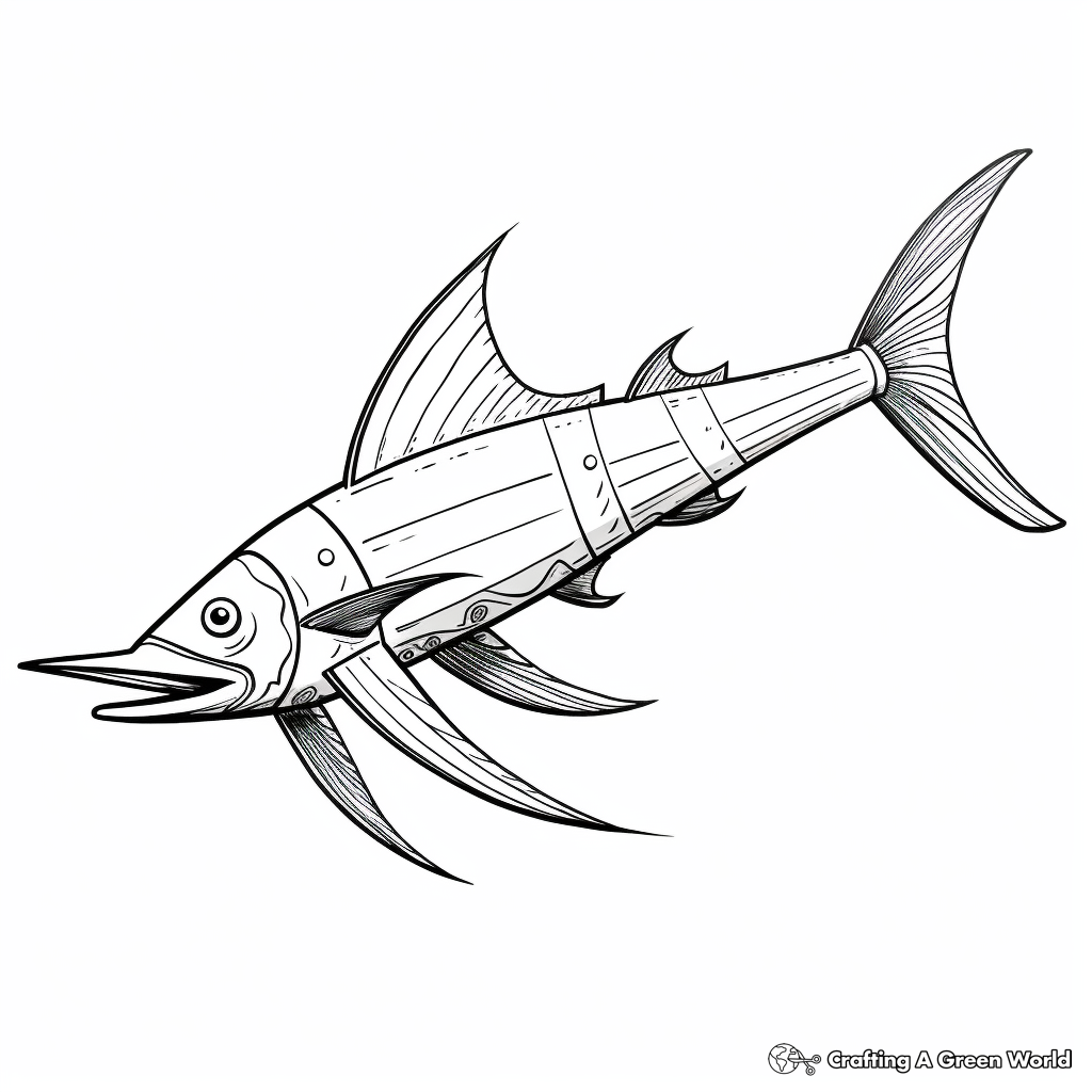 Swordfish coloring pages