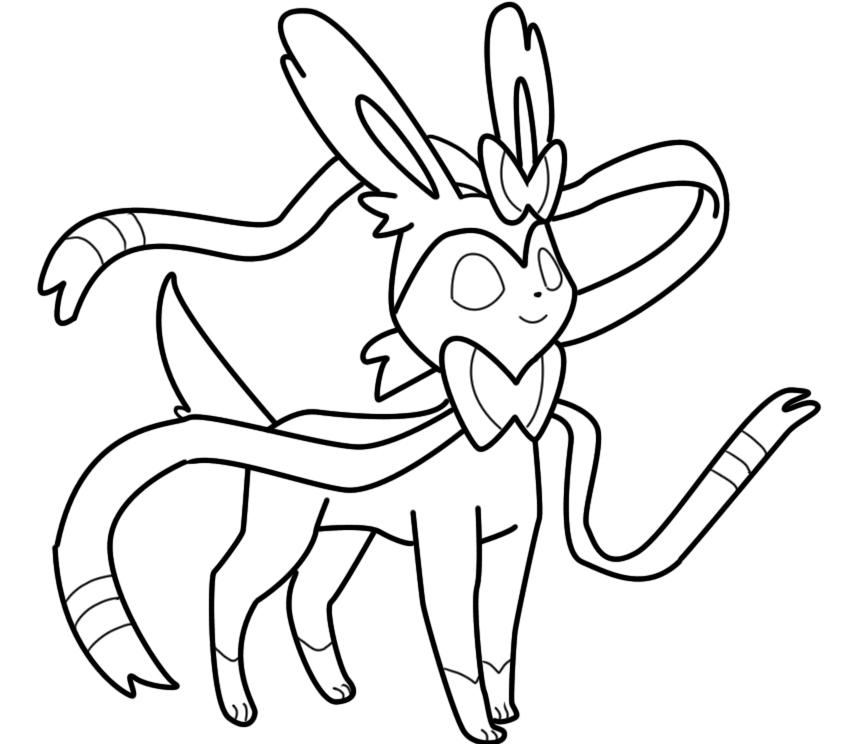 Sylveon coloring page by bellatrixie