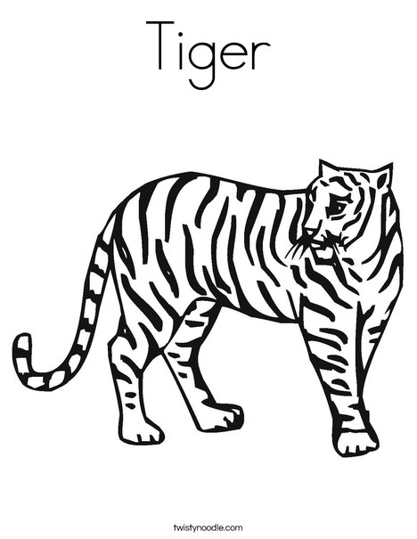 Tiger coloring page