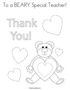 T is for teacher coloring page