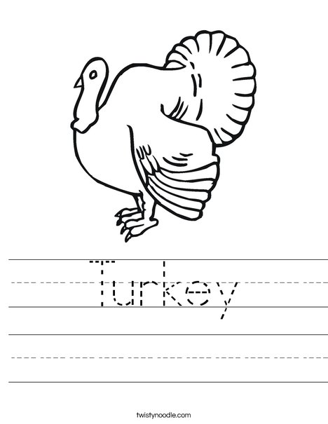 Turkey worksheet