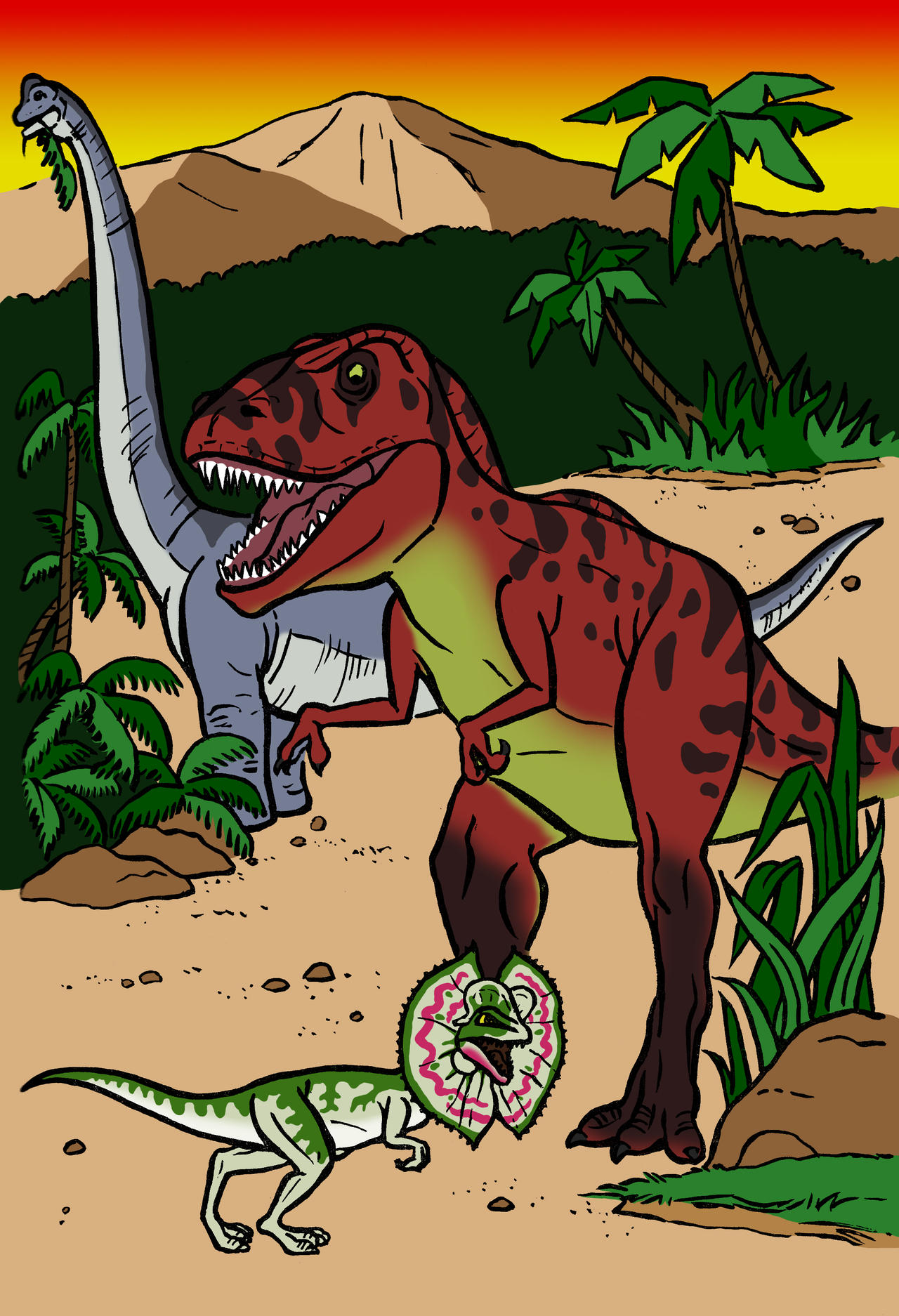 Jurassic park coloring pages
