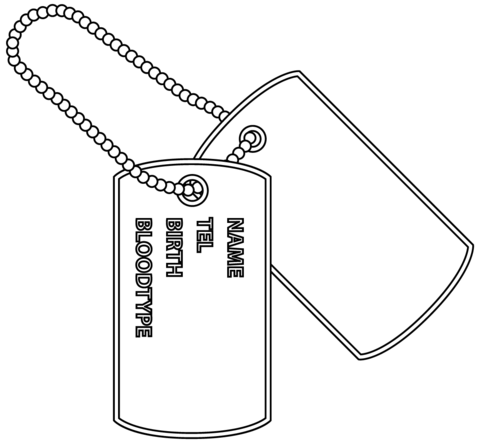 Dog tag coloring page free printable coloring pages