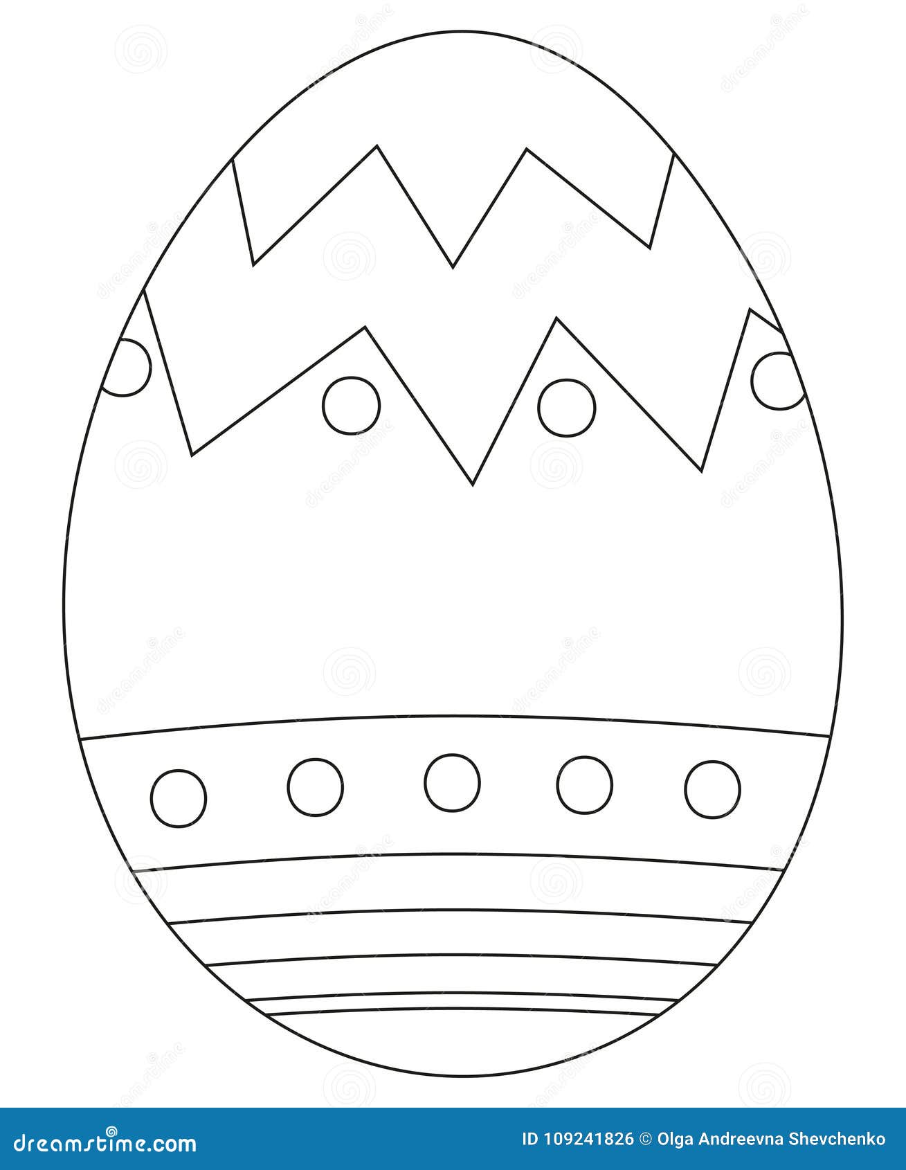 Black and white easter egg poster stock illustration
