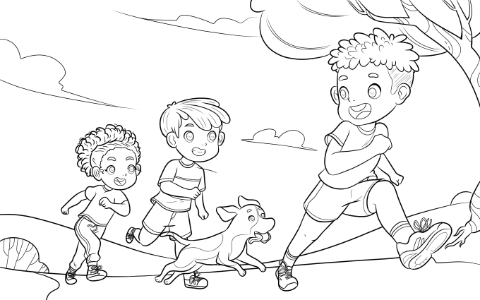 Design coloring pages for kids worksheets or activity book by sketco