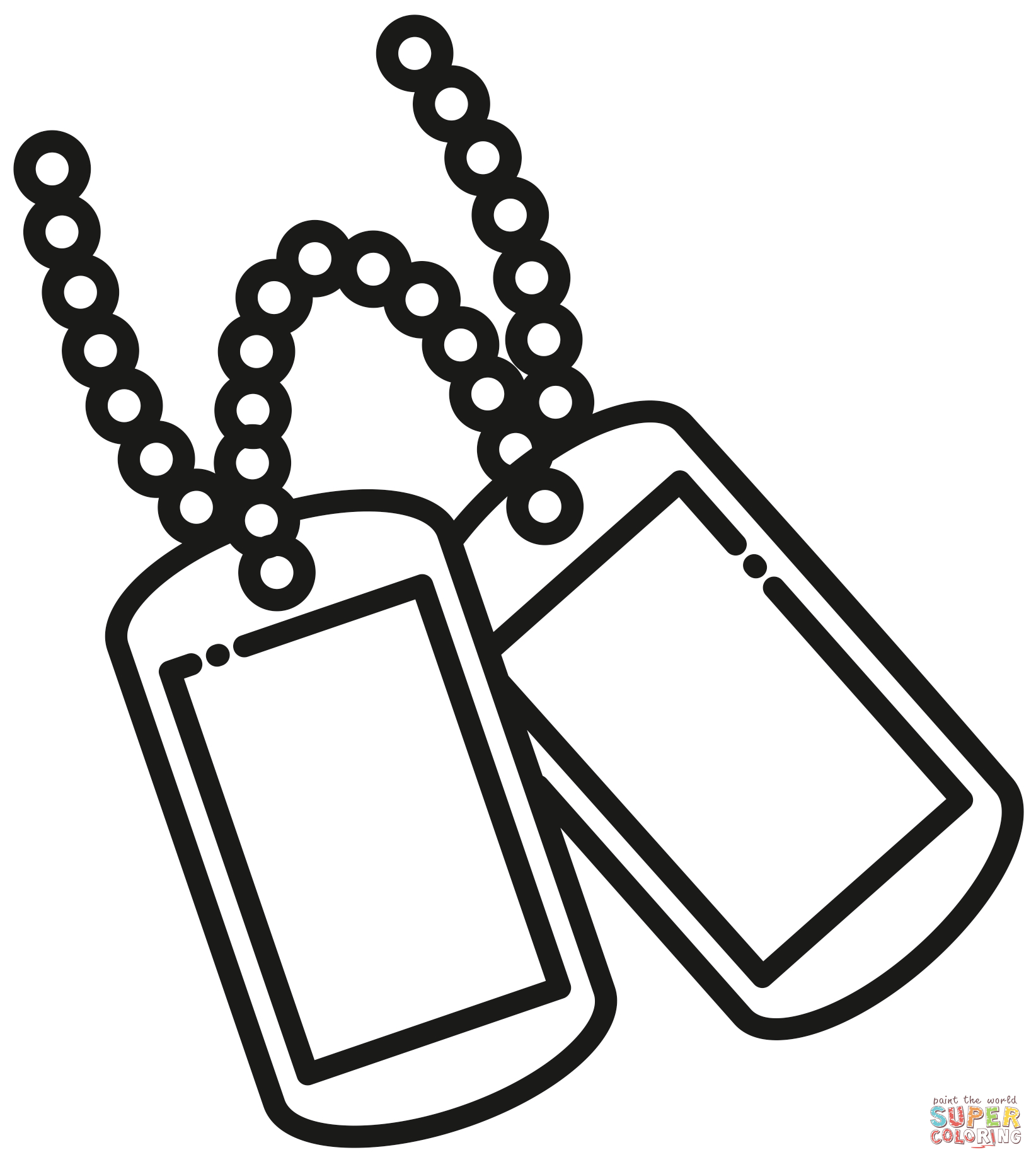 Dog tag coloring page free printable coloring pages