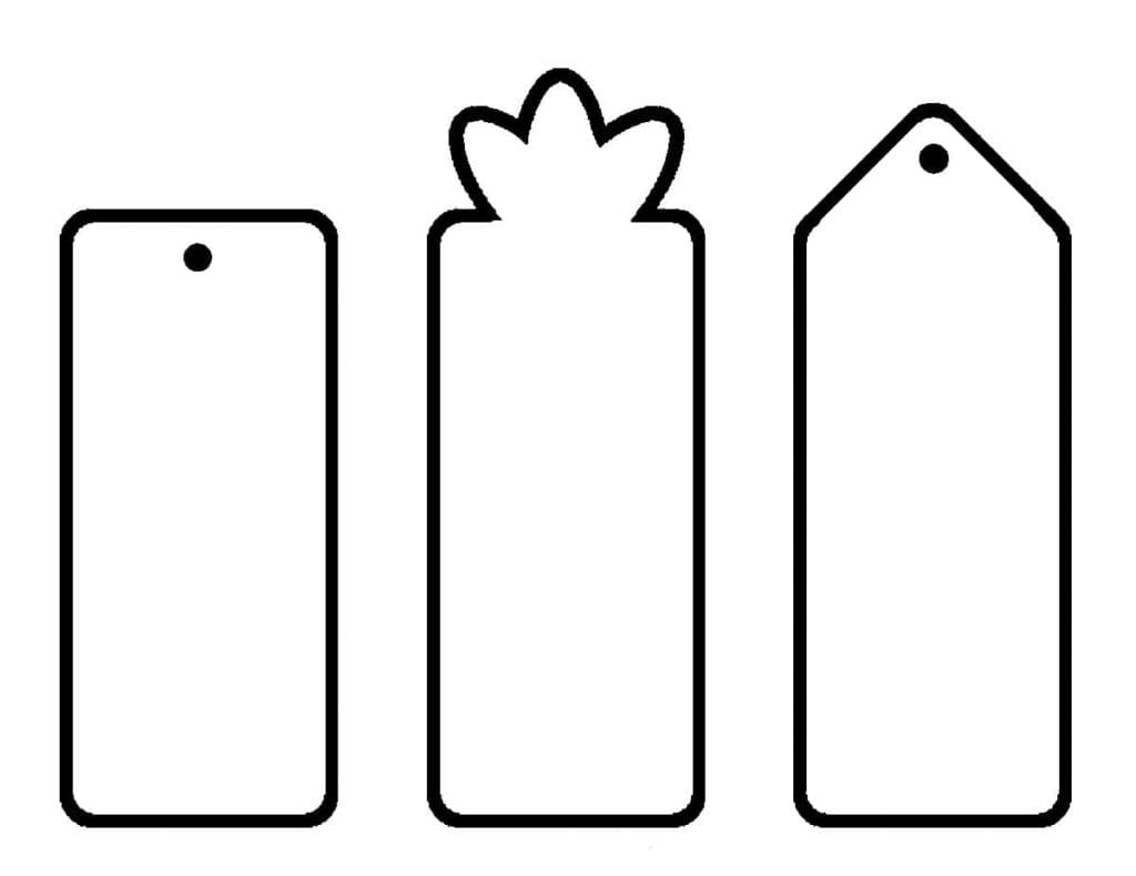 Basic bookmarks coloring page